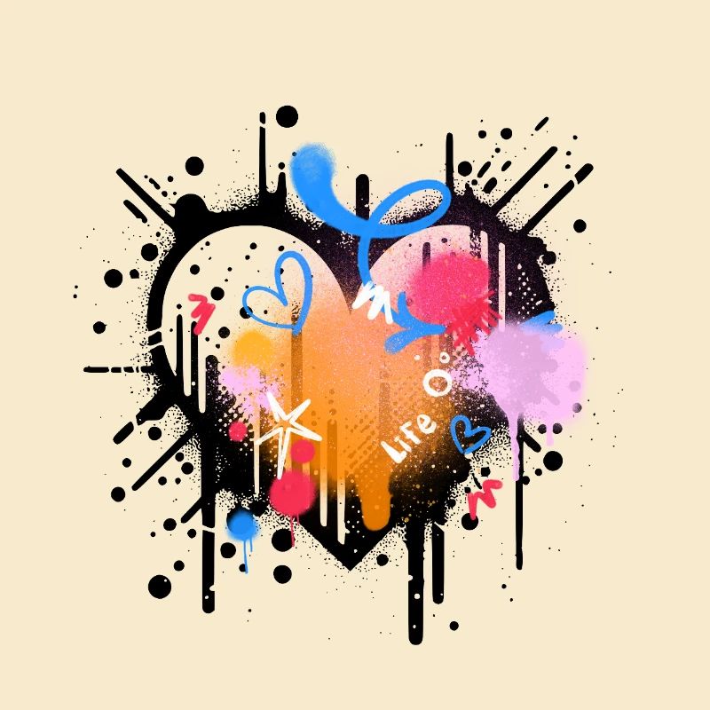 Graffiti Jeux de Couleur Désir de Vie