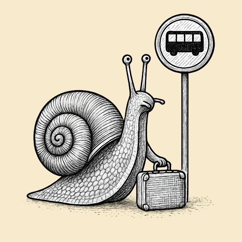 A Snail on Its Way