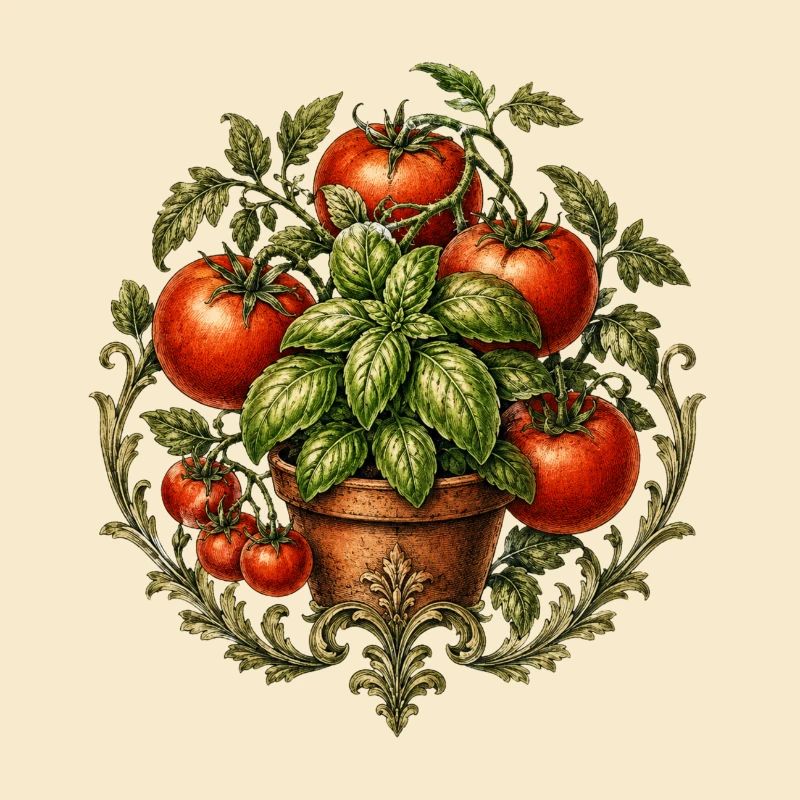 Tomates et basilic