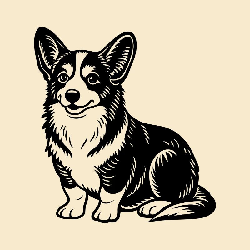 Corgi assis
