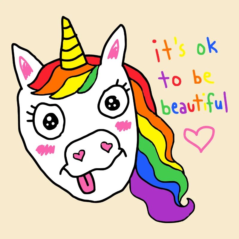 C’est normal d’être une belle licorne arc-en-ciel