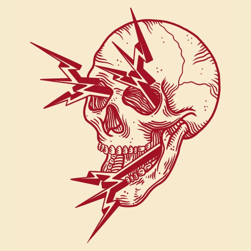 Skull flash red