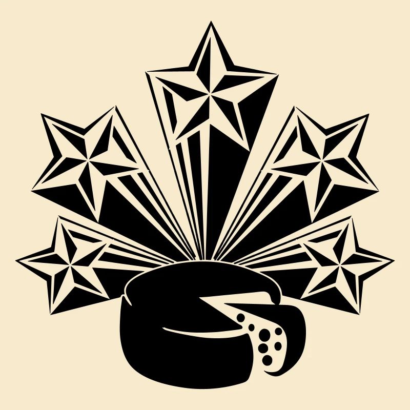 Cheese five radiating stars