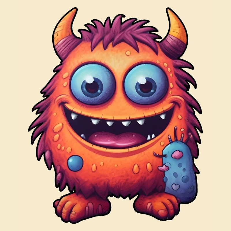 Petit monstre « Trippel » dans le style comique