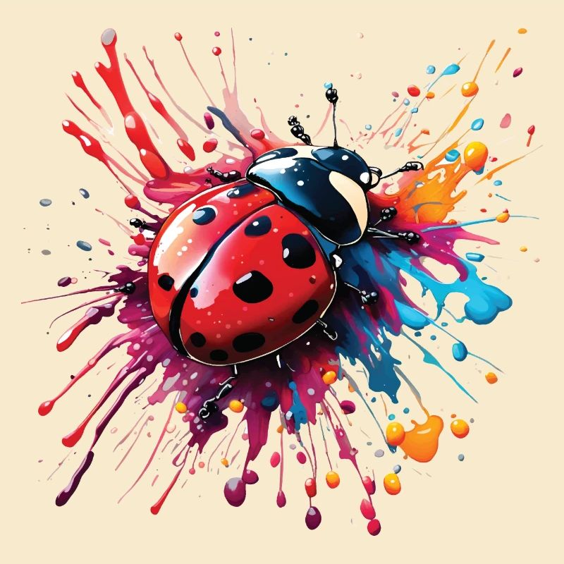 Conception de coccinelle colorée, pas de texte