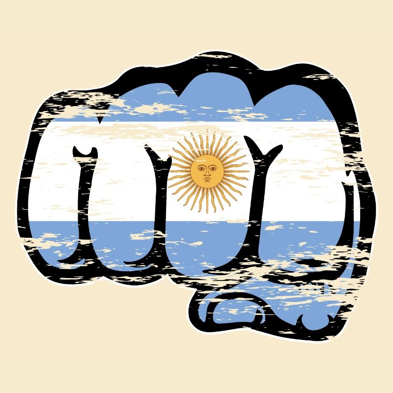 Argentinien Flagge Faust used