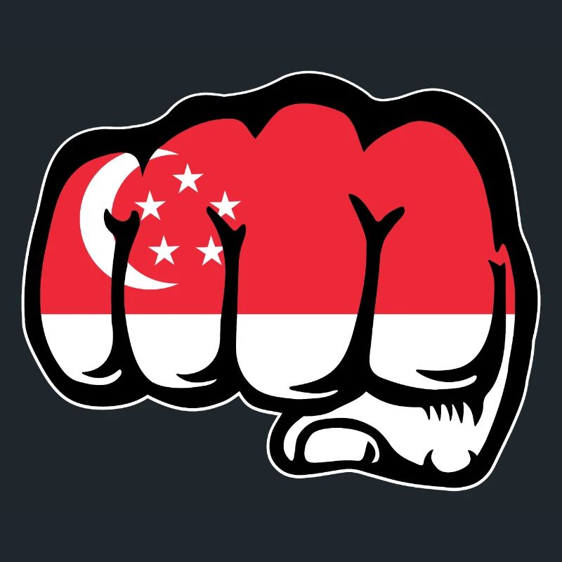 Drapeau de Singapour Poing