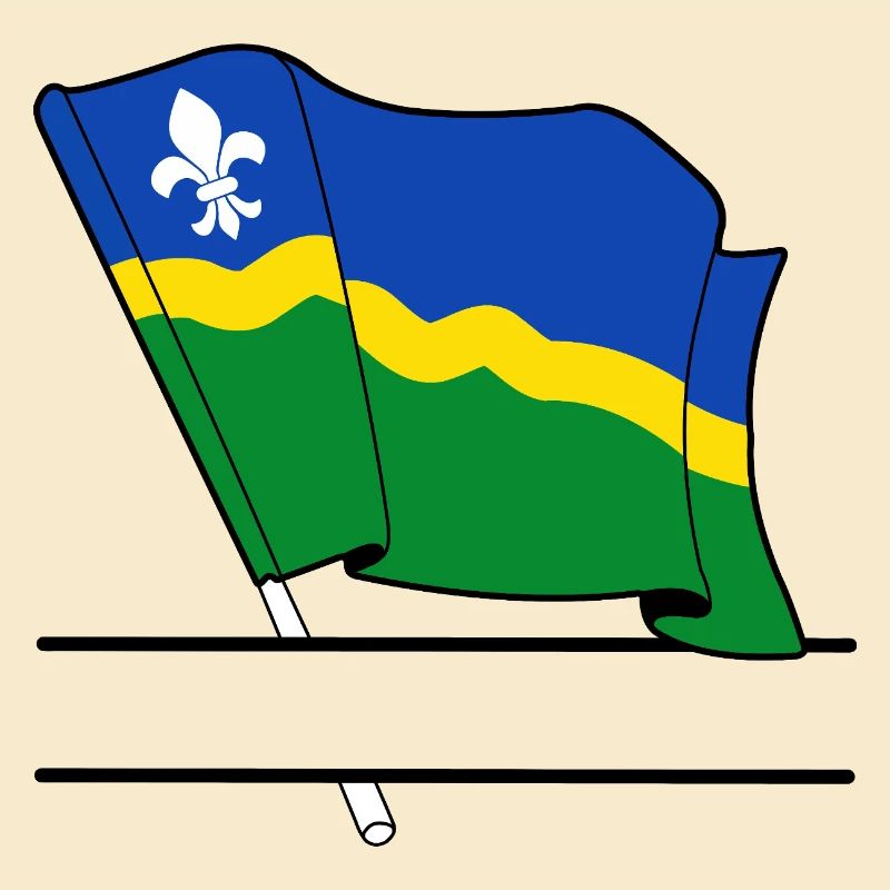 Drapeau Flevoland bannière de texte