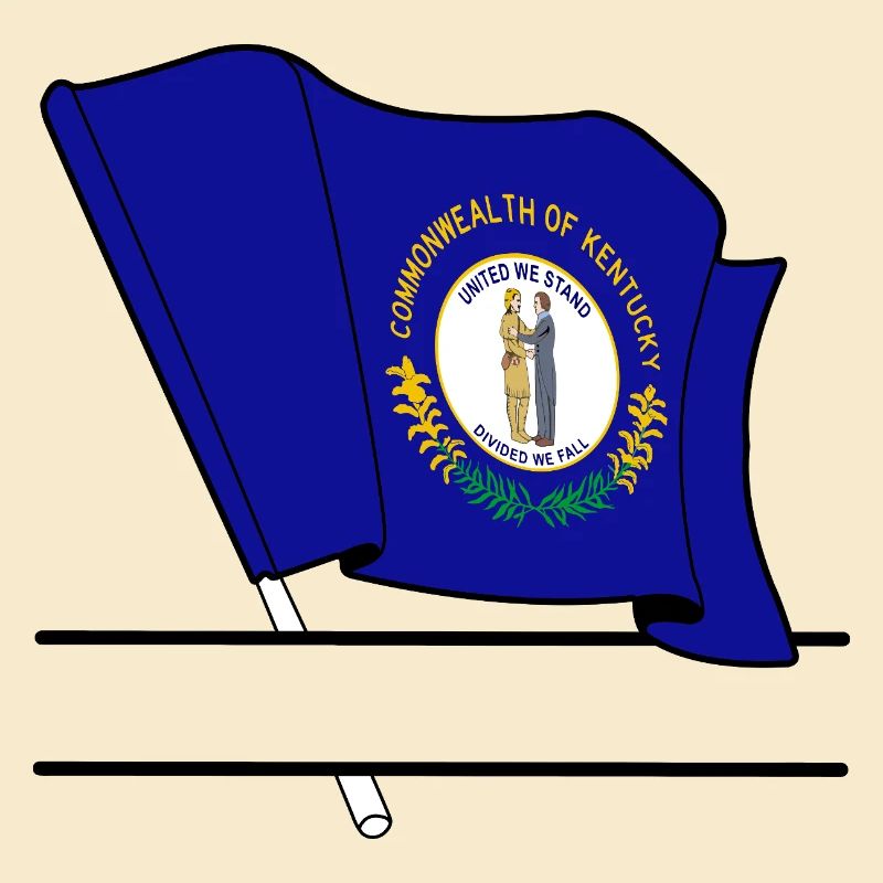 Kentucky Flagge Text Banner