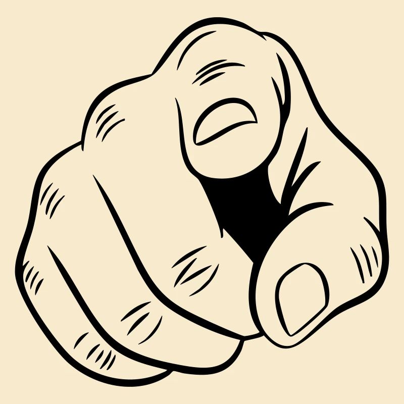 Illustration de main pointée