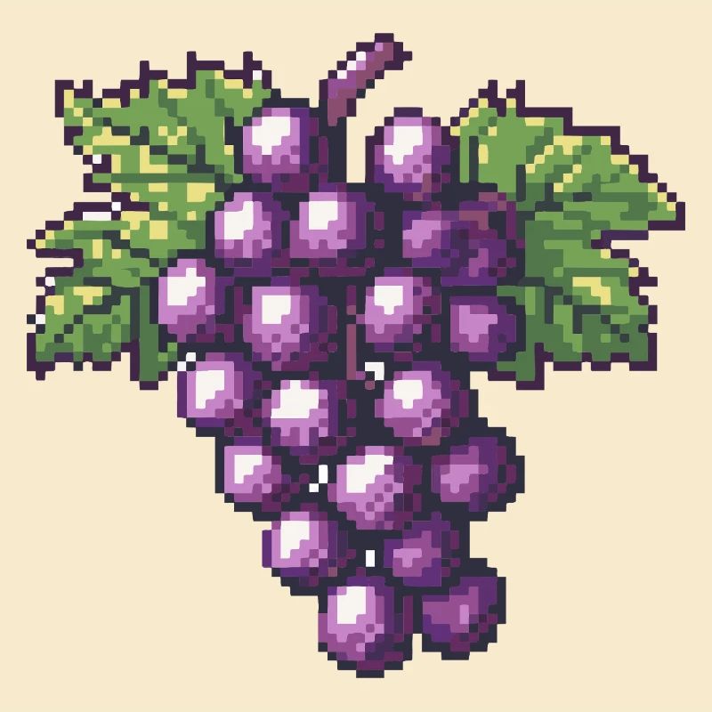 Purple Pixel Grapes