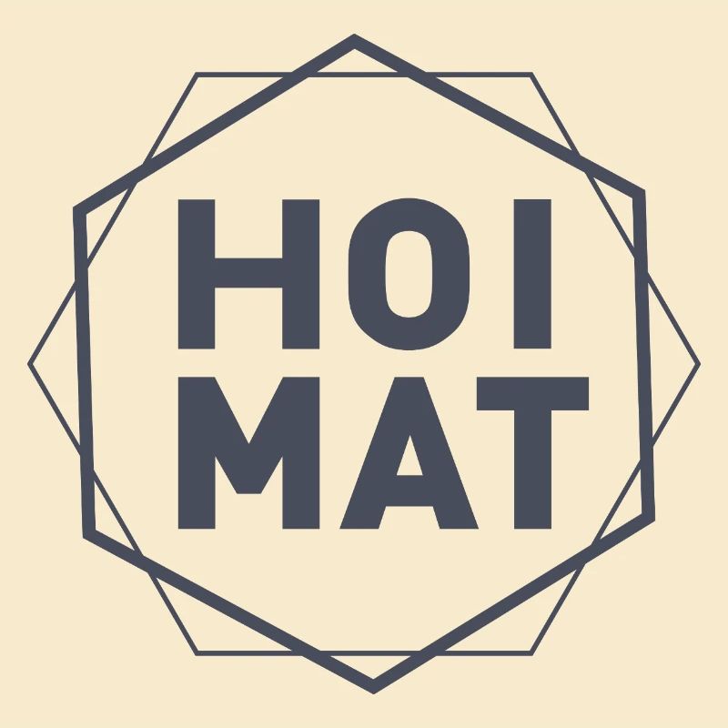Geometric HOIMAT Hexagon Text