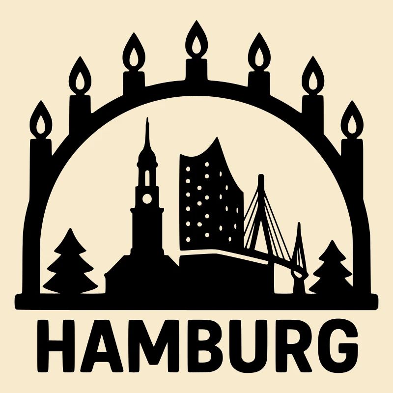 Décoration des bougies de bougies de Noël à Hambourg