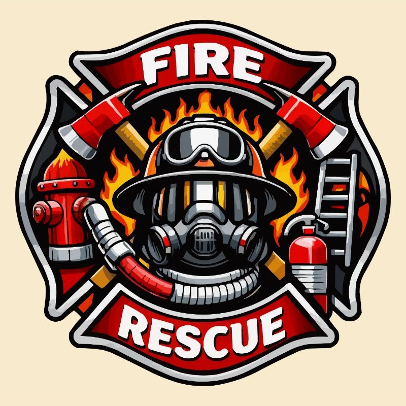 Fire Brigade Rescue Badge