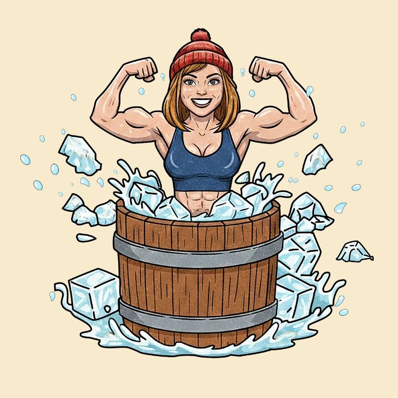 Femme baigneuse de glace