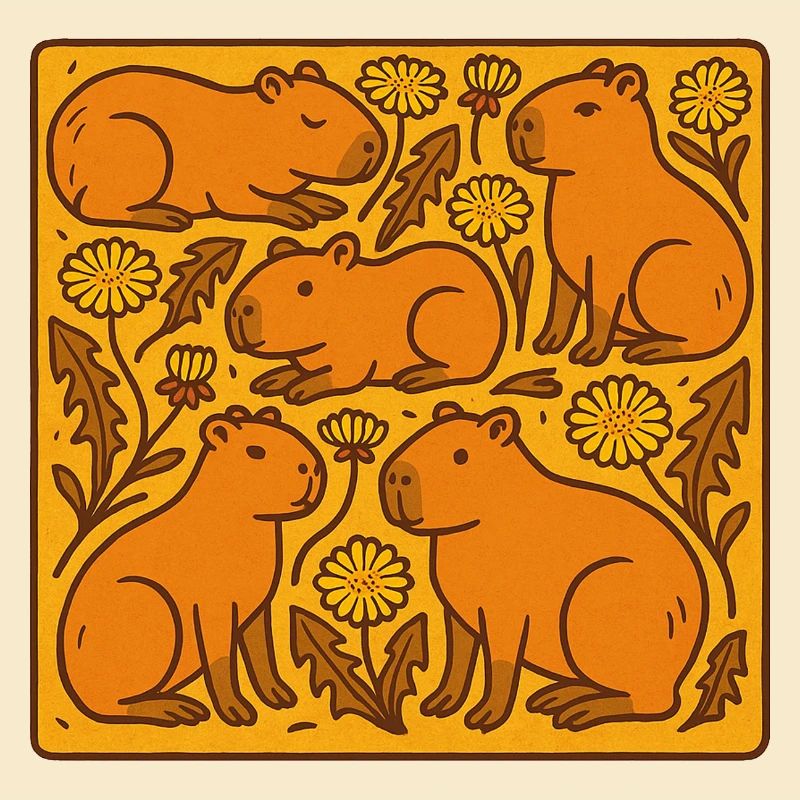 Chœur de Capybara en fleurs