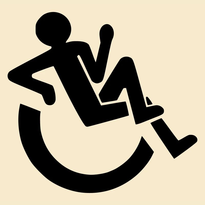 Entspannter Rollstuhlfahrer, Roller, Behinderter #