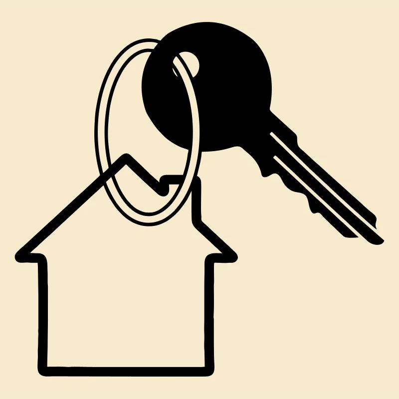 Clé avec clé de maison pour le logo acheté maison 2