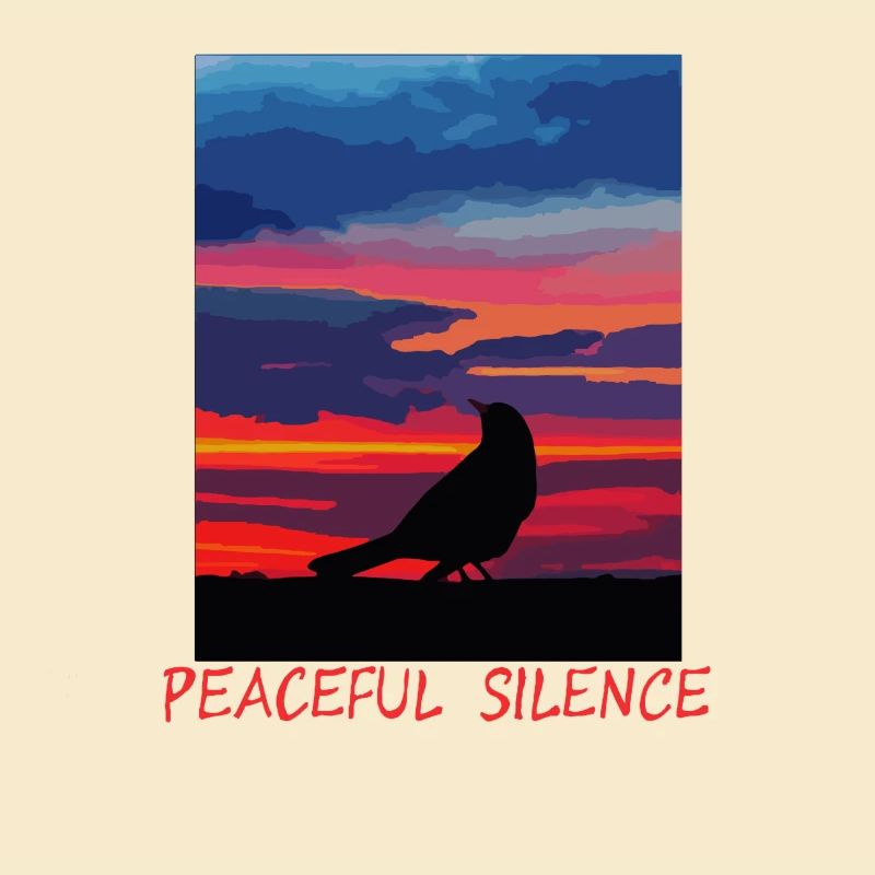 Oiseau dans le ciel du soir paix