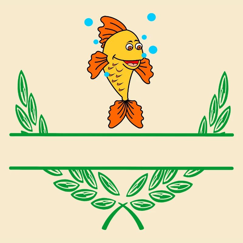 Fish Laurel Wreath with Namespace