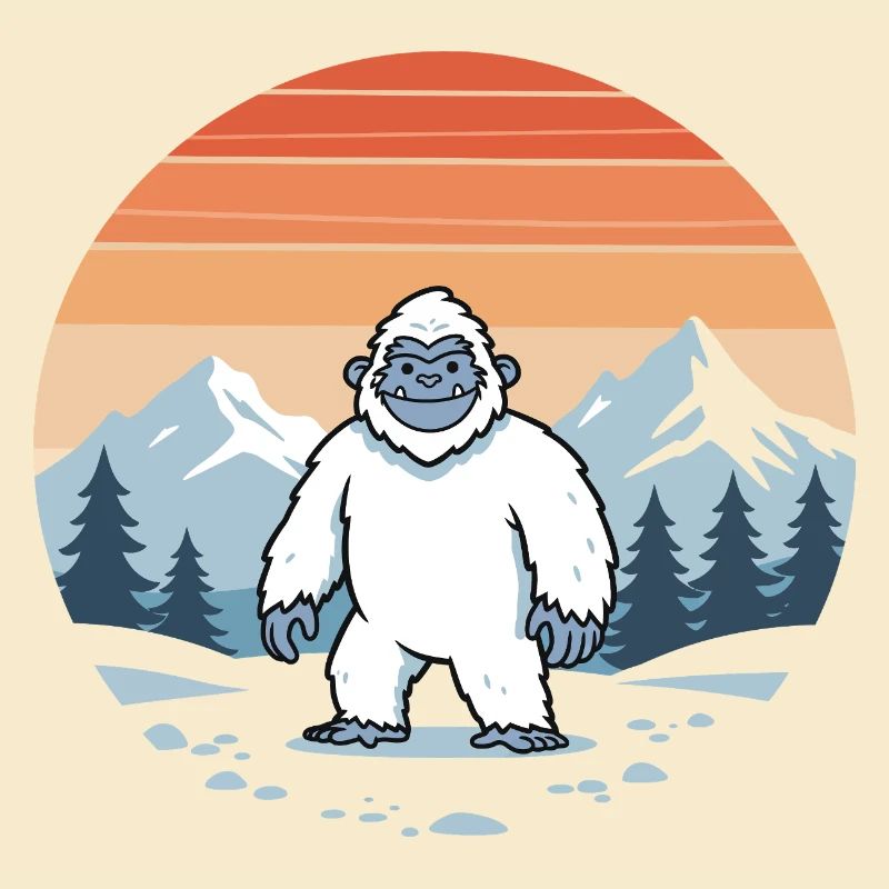 Winter-Yeti am Eispanorama