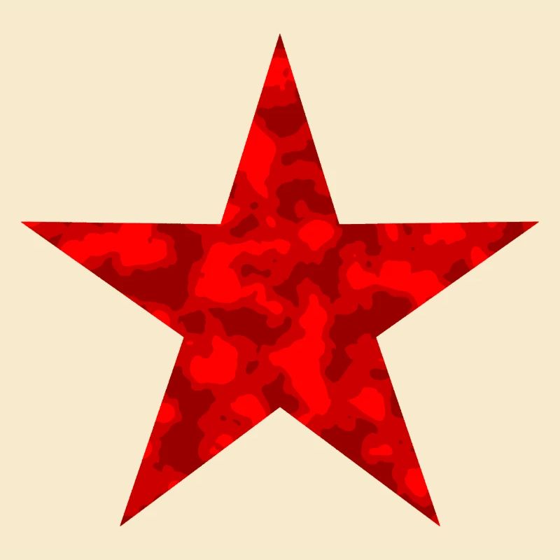 Stern Rot - Mit Camouflage Muster