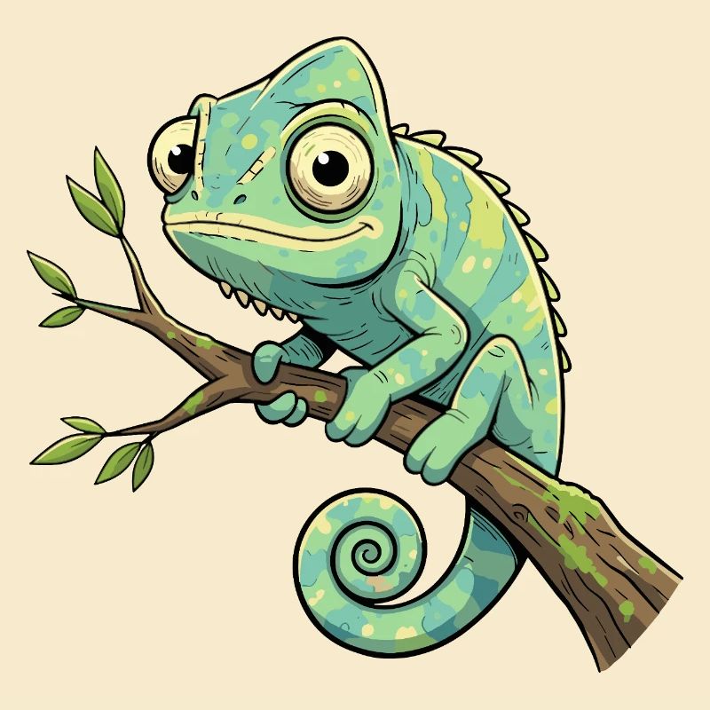 Chameleon on a branch