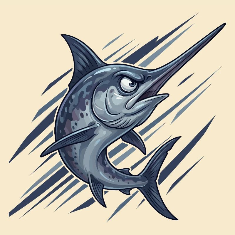 Schwertfisch im Sturm