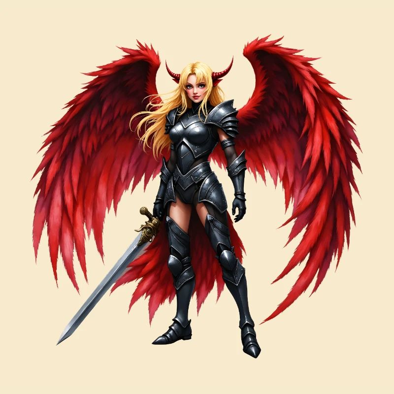 Crimson Winged Warrior