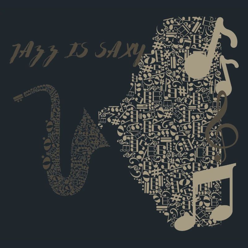 Conception de saxophone musical en notes