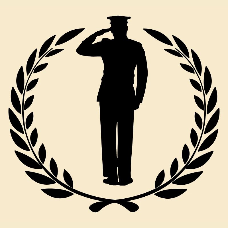 Salut de respect dans la couronne de laurier 2