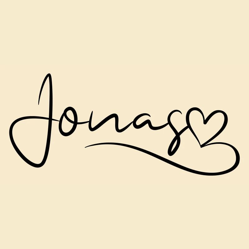 Jonas Surname First Name Heart Decor