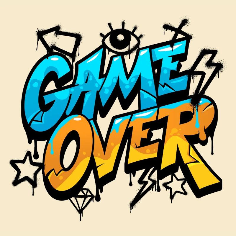 Game Over Conception de style graffiti