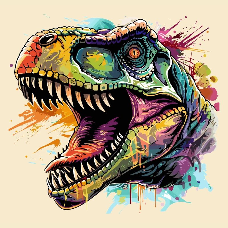Conception d’art au néon Dino