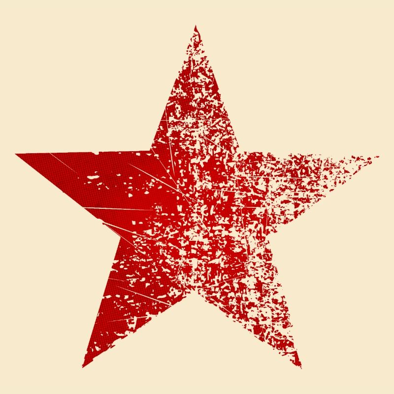 Red Star Vintage Look Communist Soviet Union