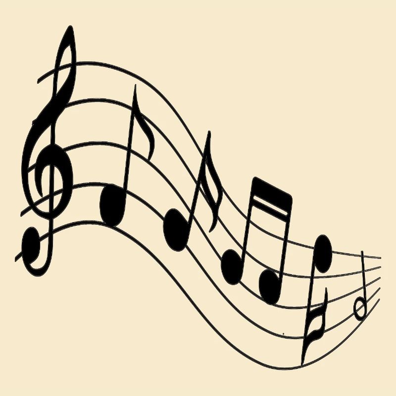 Melodic Wave Staff-Kunst