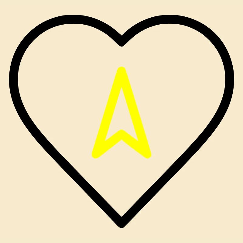 Heart with arrow direction