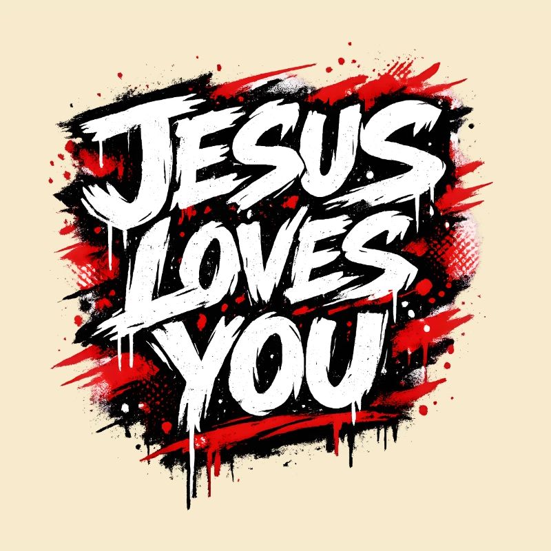Jesus Loves You Graffiti Statement