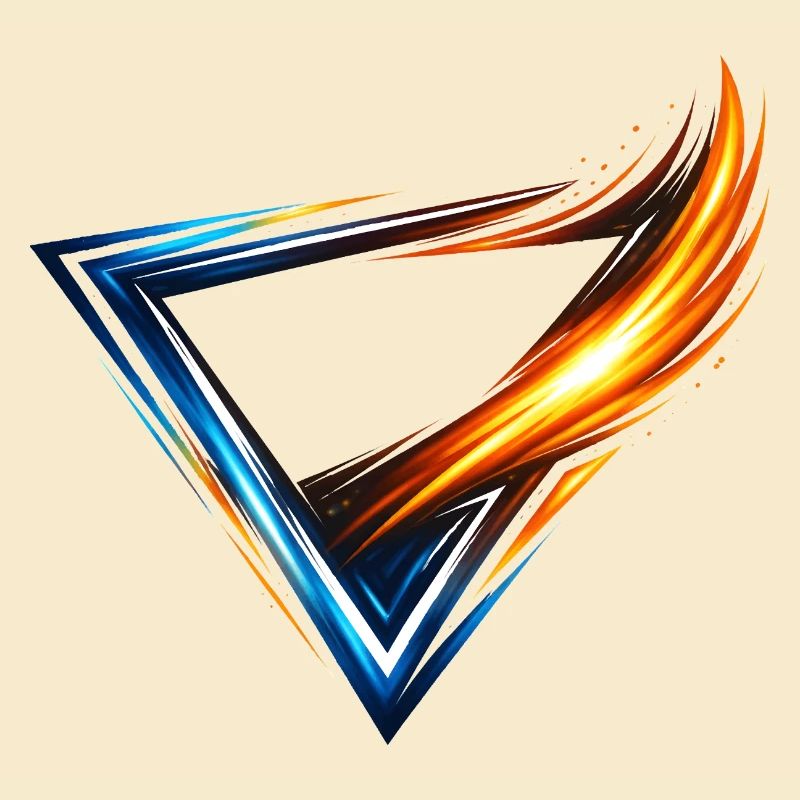 Leotard Design Triangle Blue Orange Dynamic Style