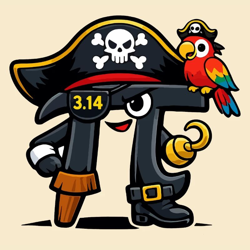 Pi devine les maths Jour Pi Pirate Design