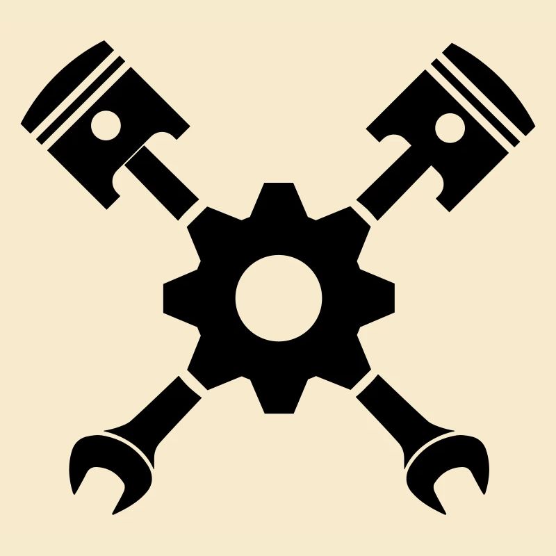 Piston clé croisée avec engrenage