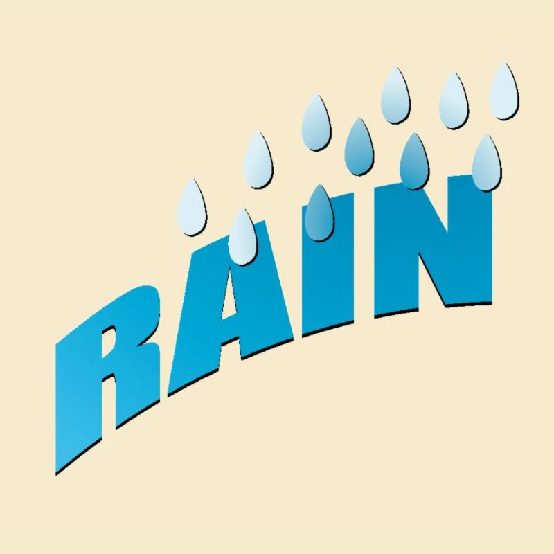 Rain Rain Raindrops Blue gradient