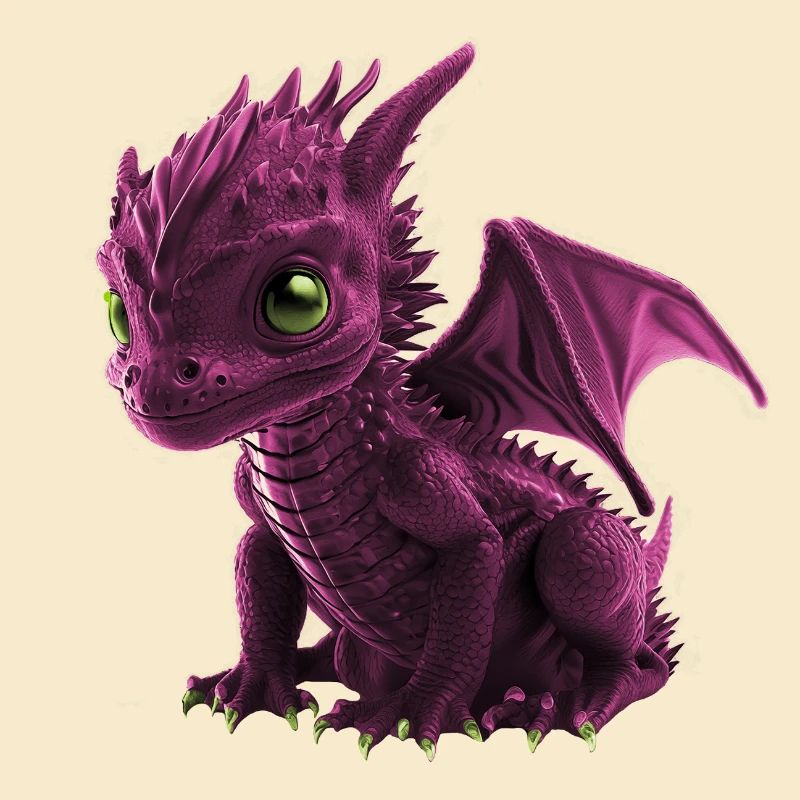 Bébé Dragon Rose