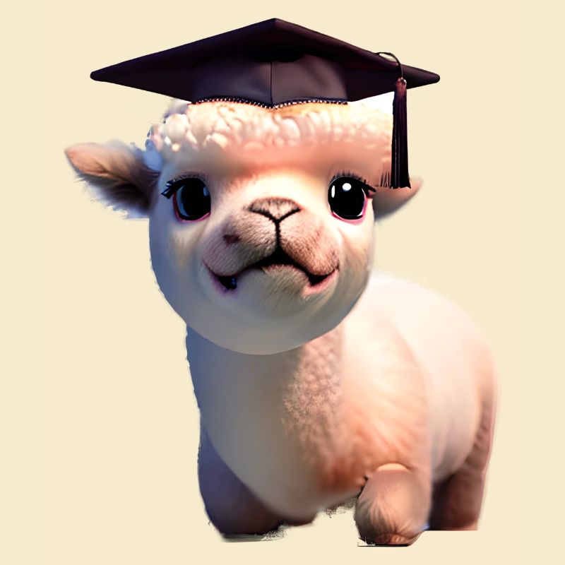 Bachelor Alpaka Studium Absolvent Schulabschluss