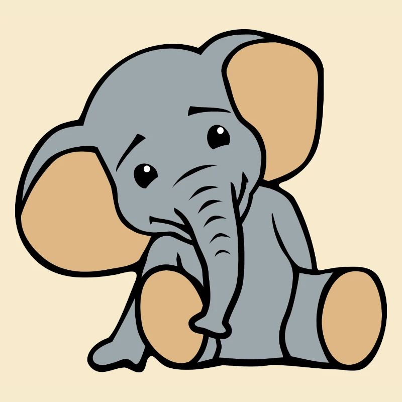 Petit éléphant mignon