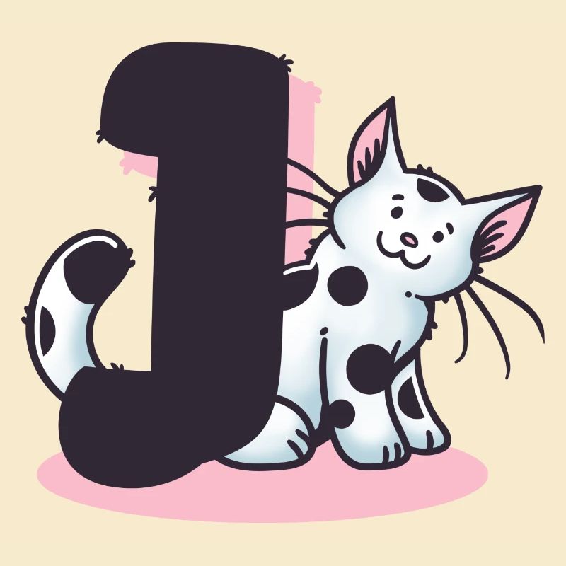 Katze Buchstabe J