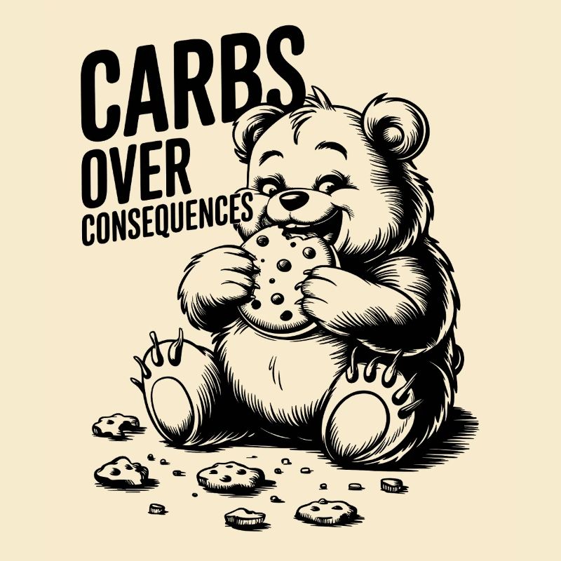 Glucides sur les conséquences Bear Illustration