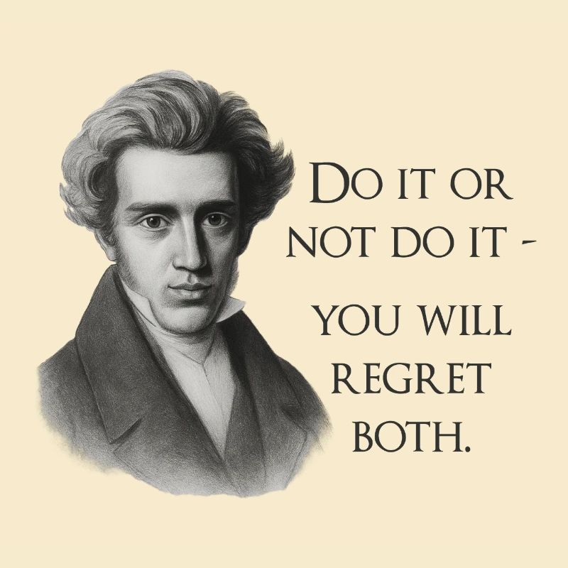 Zitat Kierkegaard: Tu es oder mach es nicht