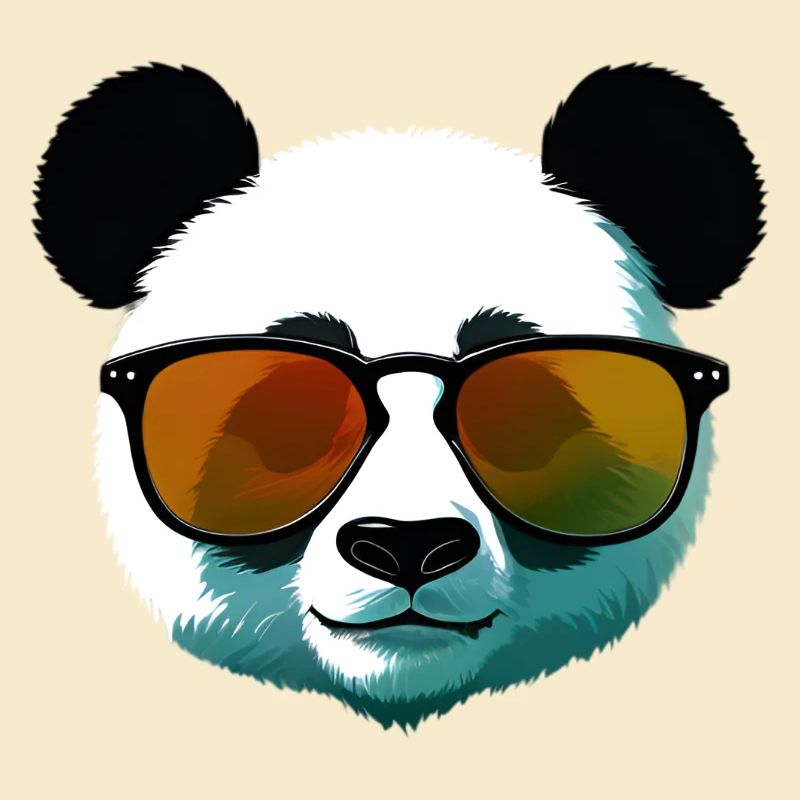 Panda with Sunglasses Gradient