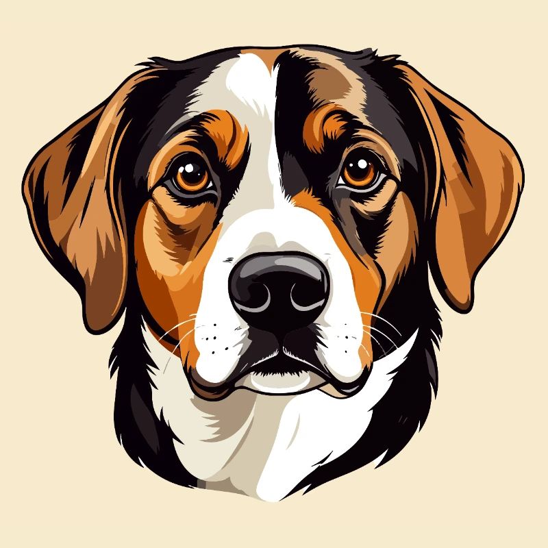 Beagle head vector illustration